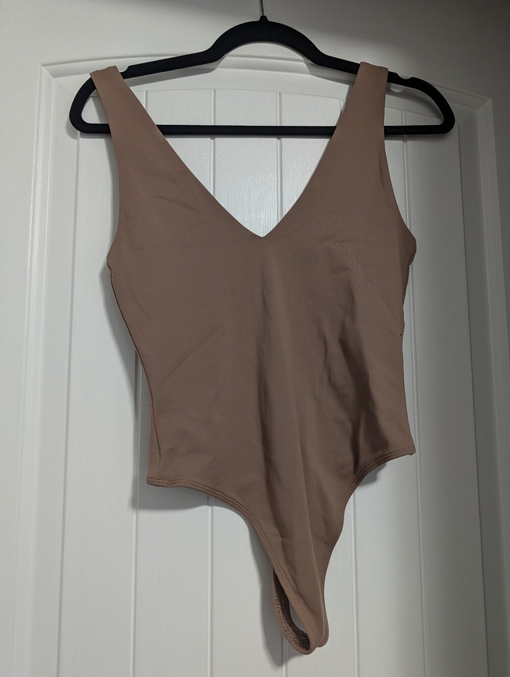 Babaton Taupe Scoop Neck Bodysuit